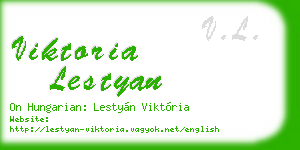 viktoria lestyan business card