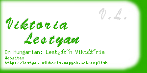 viktoria lestyan business card